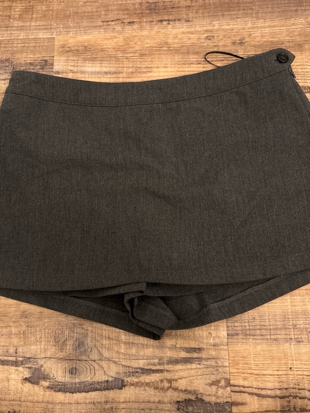 Princess Polly Charcoal Gray Tailored Skort Shorts